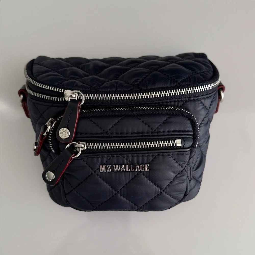MZ Wallace Navy Micro Crosby Sling Bag - Picture 7 of 11